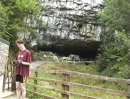 John at the entrance to Ingleborough Cave